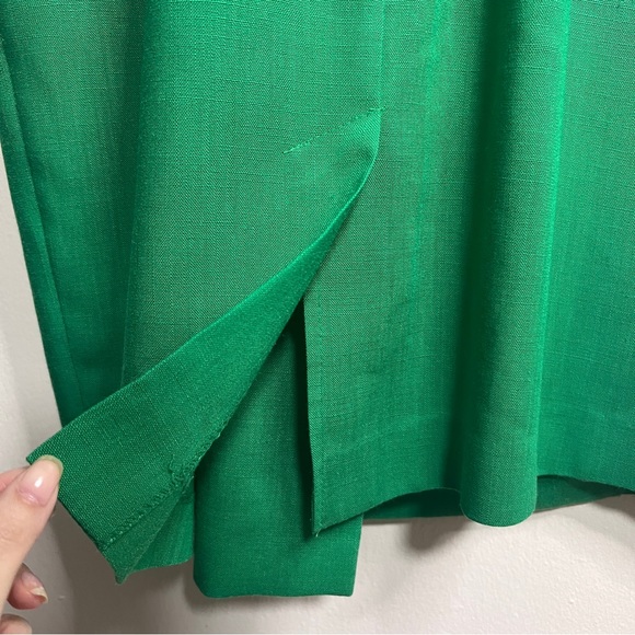 Vintage 80s Green Short Sleeve Dress - Picture 9 of 9